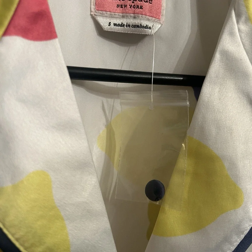 Kate Spade Sleep‎ Top S Top Only Lemon Short Sleeve Lounge Soft